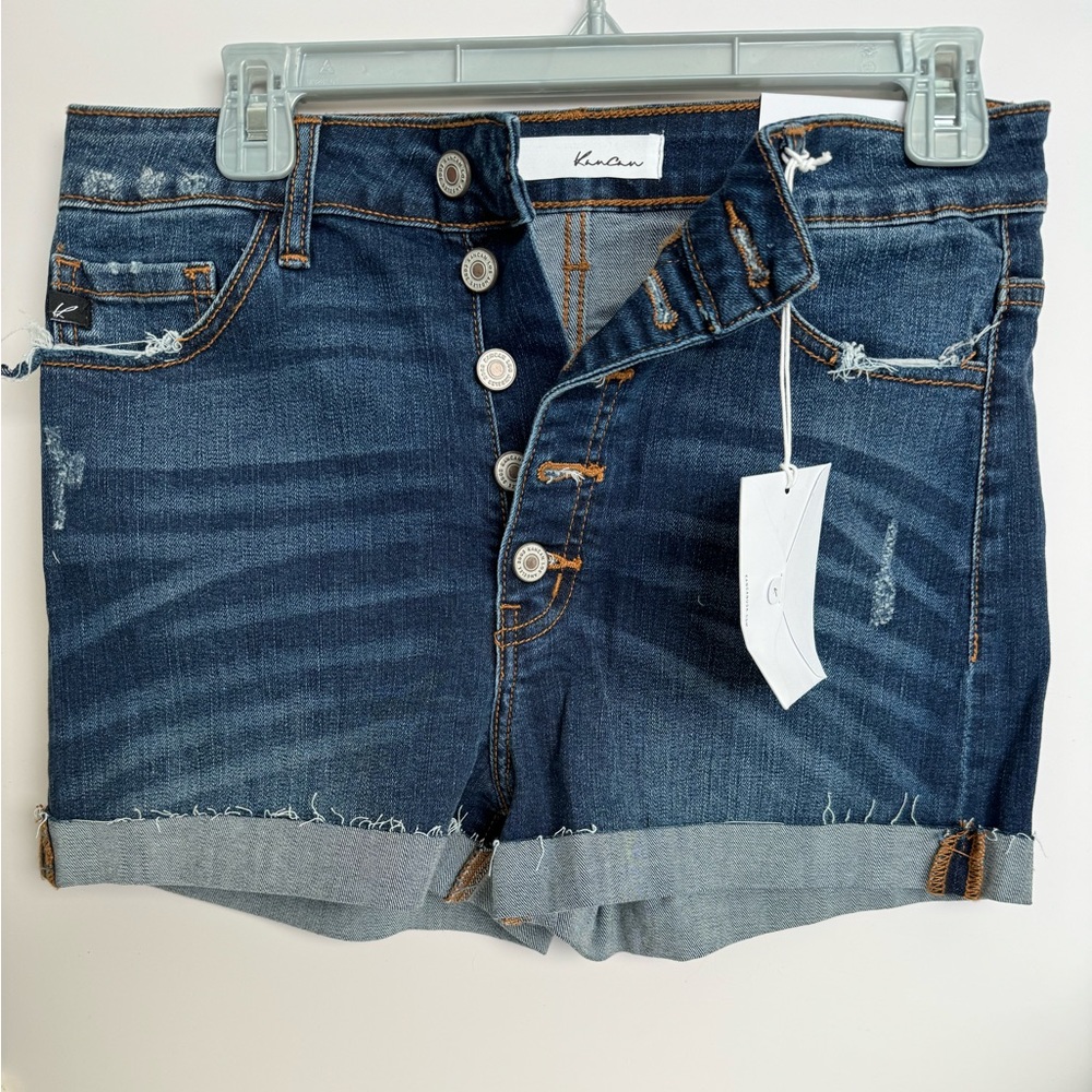 NWT Kancan button fly denim shorts